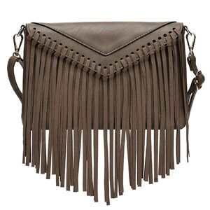 7419 Tassel Crossbody Purse PU Leather Western Hobo Fringe Handbag Shoulder